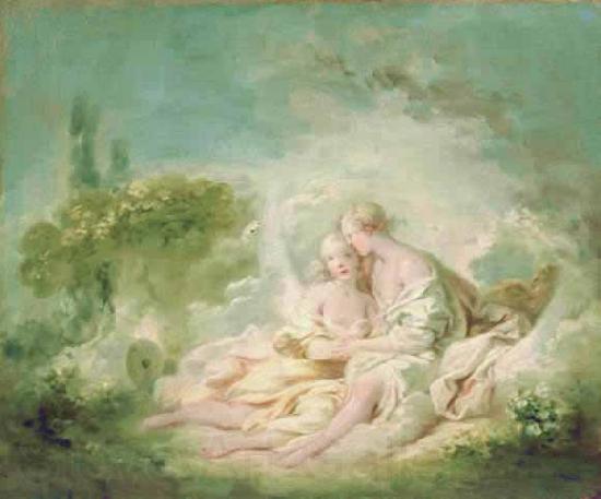 Jean-Honore Fragonard Jupiter and Callisto Norge oil painting art